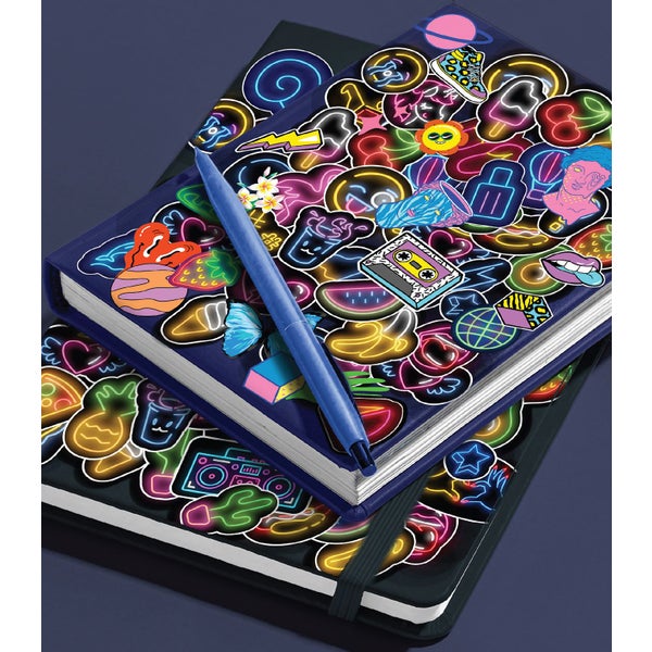 Kaleidoscope Sticker Bomb Electric Neon | Paper Plus