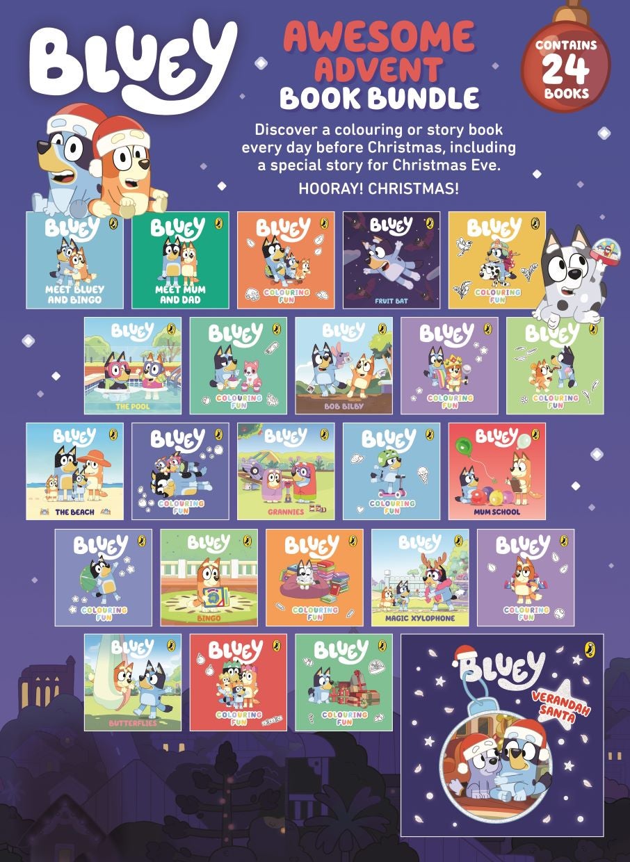 Bluey Advent Calendar Book Collection Includes 24 story and activity