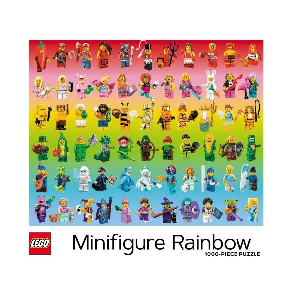 LEGO Minifigure Rainbow 1000 Piece Puzzle Paper Plus