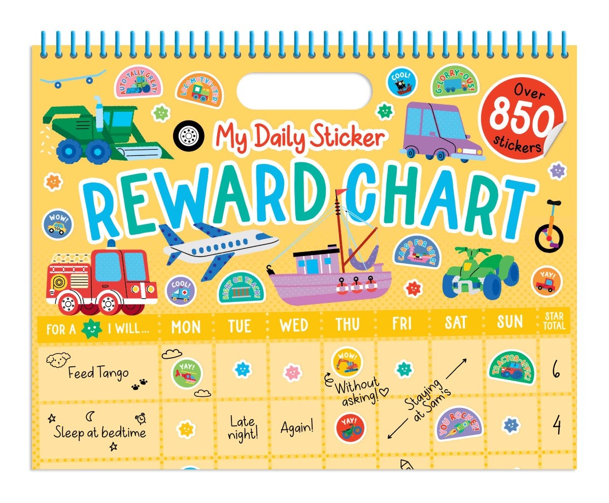 My Daily Sticker Reward Chart: Vehicles by Blue Duck Books | Paper Plus