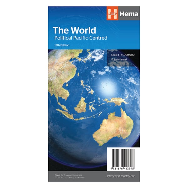 World political Pacific centred handy -