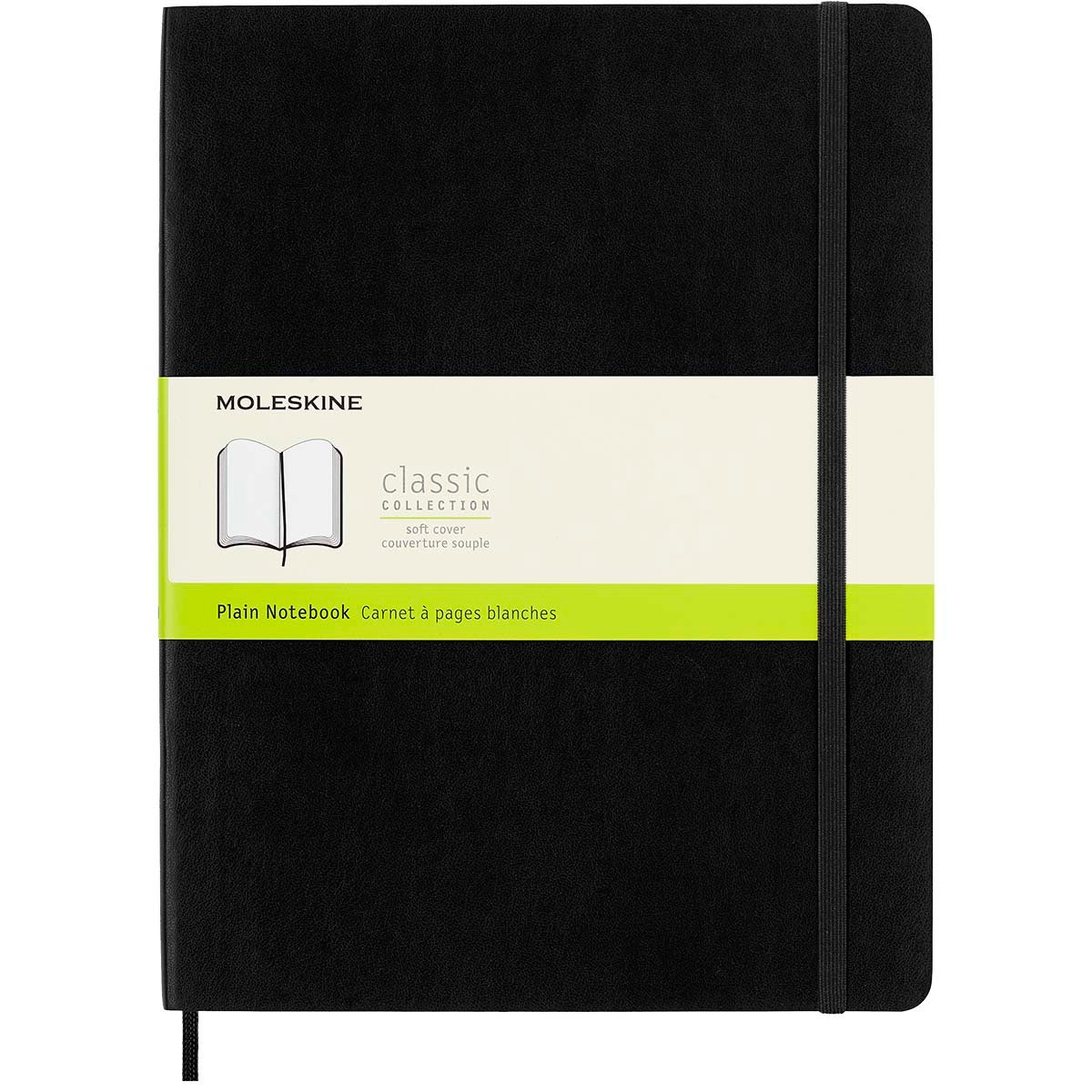 Moleskine Notebook XL Black Soft Cover Plain Paper Plus