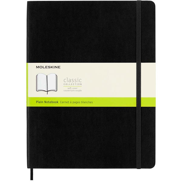 Moleskine Notebook XL Black Soft Cover Plain | Paper Plus
